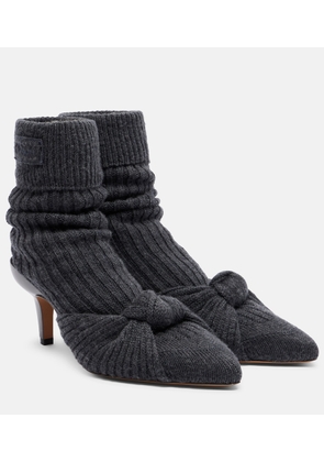 Chloe Ribbed-knit sock boots