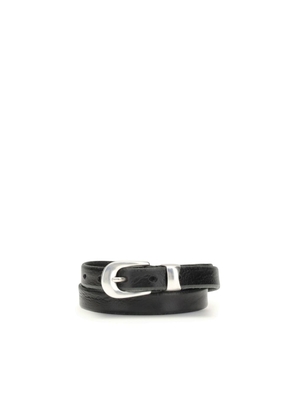 Our Legacy Black Calf Leather Bos Taurus Thin Belt - 100 cm / 40 Inches