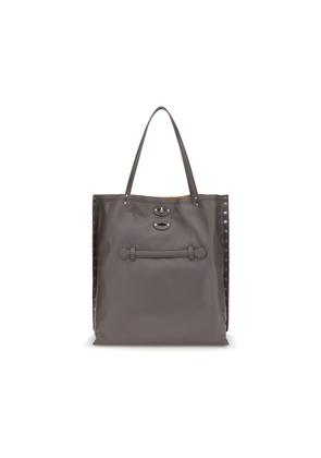 Zanellato Gray Calf Leather Bos Taurus Shoulder Bag