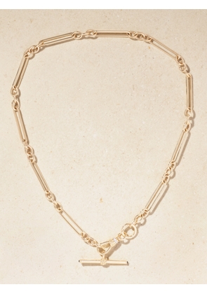 Lucy Delius - Trombone Albert Clip T-bar 14-karat Gold, Sapphire And Diamond Necklace - One size