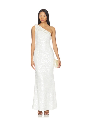 ELLIATT Alessia One Shoulder Gown in White. Size S. Also in XS, M, L.
