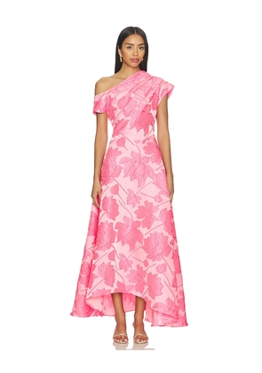ELLIATT Dionne Asymmetrical Maxi Gown in Pink. Size S. Also in XS, M, L, XL, XXL.