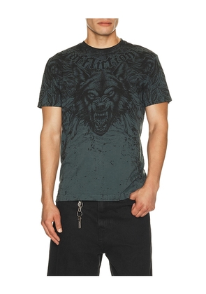 Affliction Bleak Moon Short Sleeve Tee in Grey. Size S. Also in M, L, XL/1X.