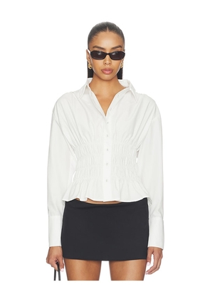 ALL THE WAYS Tiffani Button Up Top in White. Size XXS. Also in XS, S, M, L, XL.