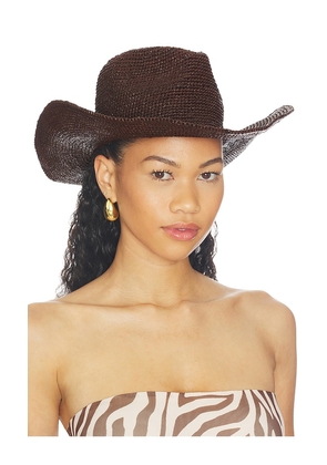 Eugenia Kim Emmanuelle Fedora Hat in Brown.