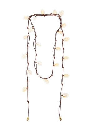 Eliou Kalua Wrap Necklace in Brown.
