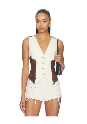 BY.DYLN Elio Vest Top in Ivory. Size XS. Also in S, M, L.