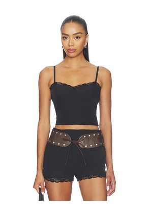 BY.DYLN Onyx Corset Top in Black. Size XS. Also in S, M, L, XL.