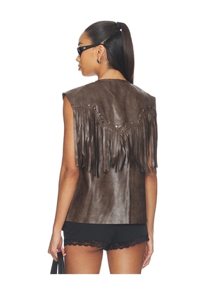BY.DYLN Rhys Vest Top in Chocolate. Size XS. Also in S, M, L, XL.