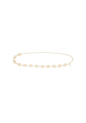 Epifene Double Circle Link Chain Belt in Metallic Gold.