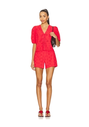 HEARTLOOM Yuiko Set in Red. Size XS. Also in S, M, L, XL.