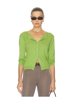 Geel Olivia Cardigan in Green. Size S. Also in XS, M, L, XL.