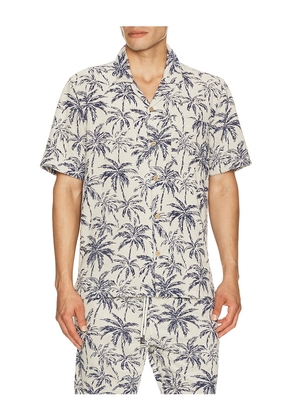 Faherty Short Sleeve Cabana Towel Terry Shirt in Multi. Size S. Also in M, L, XL/1X.