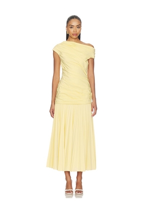 SIMKHAI Ammalie Midi Dress in Yellow. Size 0. Also in 2, 4, 6, 8.