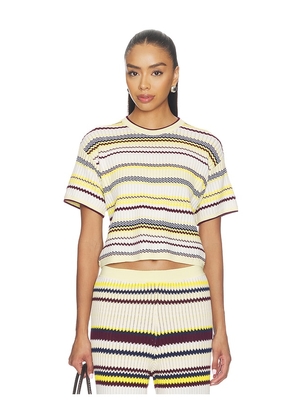 SIMKHAI Tenley Short Sleeve Tee in Yellow. Size XS. Also in S, M.