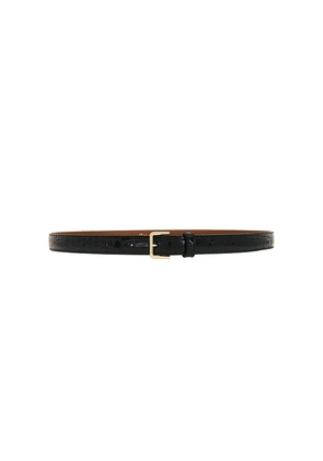 Flattered Barbara Belt in Black Croc Leather in Black. Size XS/S. Also in M/L.