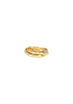 Luv AJ Trio Twisted Ring in Metallic Gold. Size 6. Also in 5, 7.