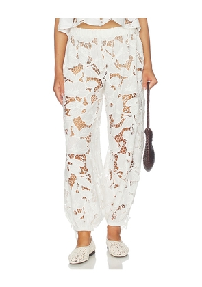 Lovers and Friends X Emma Rose Lacienne Pants in White. Size XXS. Also in XS, S, M, L.