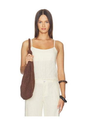 OW Collection Luma Tie Top in Tan. Size XS. Also in M, S.