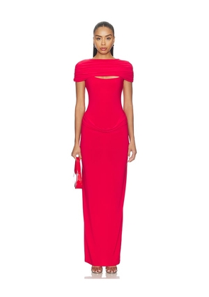 Lovers and Friends Selene Gown in Red. Size XXS. Also in XS, S, M, L.