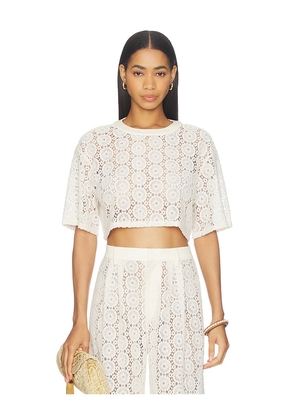 Nonchalant Label Cami Crop in Ivory. Size S. Also in XS, M, L.