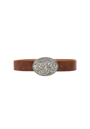 Lovers and Friends Braxton Buckle Belt in Cognac.
