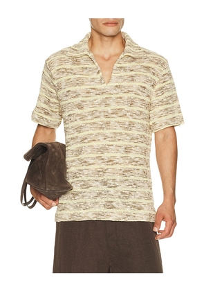 KROST Multi-Color Striped Knit Polo in Multi. Size S. Also in M, L, XL/1X.
