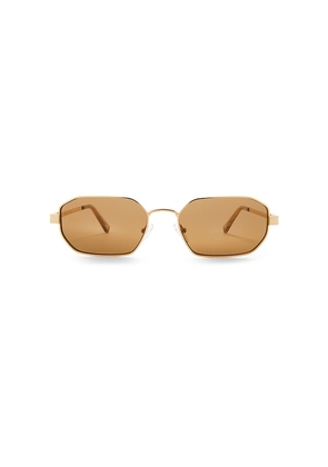 Le Specs Mythic Sunglasses in Metallic Gold.