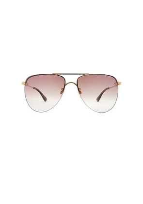 Le Specs The Prince Sunglasses in Metallic Gold.