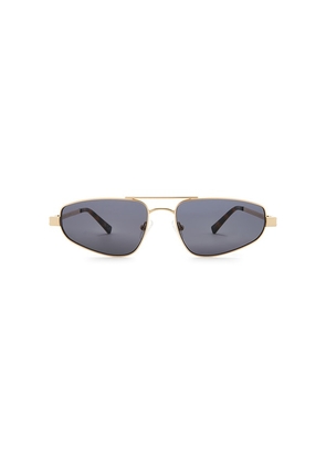 Le Specs Treasure Sunglasses in Metallic Gold.