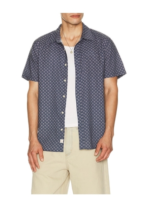 Marine Layer Better Than Linen Shirt in Blue. Size S. Also in M, L, XL/1X.