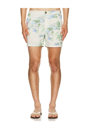 Marine Layer Tailored 5 Swim Trunk in Multi. Size 30. Also in 32, 33, 34, 36.