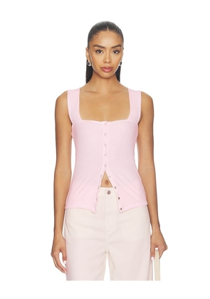 Michael Lauren x REVOLVE Bosco Snap Front Tank in Pink. Size XS. Also in S, M, L, XL.