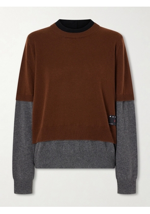 Marni - Logo-appliquéd Cashmere Cardigan - Brown - IT38,IT40,IT42,IT44,IT46