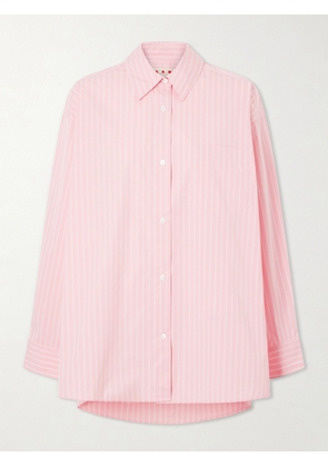 Marni - Striped Cotton-blend Shirt - Pink - IT38,IT40,IT42,IT44,IT46,IT48
