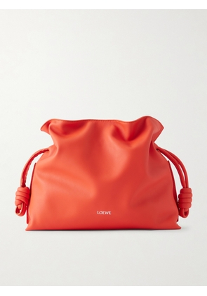 LOEWE - Flamenco Leather Clutch - Orange - One size