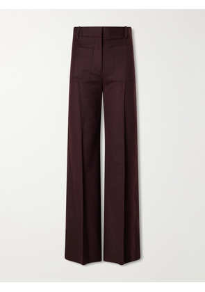 Victoria Beckham - Alina Wool High-rise Straight-leg Pants - Burgundy - UK 4,UK 6,UK 8,UK 10,UK 12,UK 14