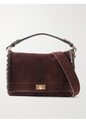 Anya Hindmarch - Mortimer Suede Leather Bag - Burgundy - One size