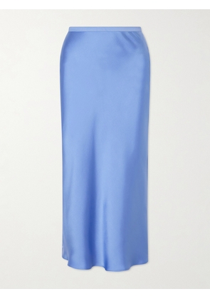 Anine Bing - Bar Silk-charmeuse Maxi Skirt - Blue - x small,small,medium,large