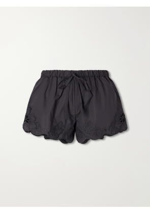 SIR. - Klara Broderie-anglaise Cotton Mini Shorts - Black - 00,0,1,2,3