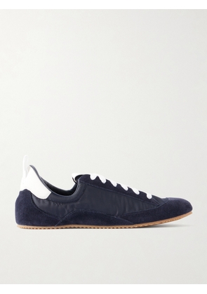 Jamie Haller - Sacchetto Leather And Suede-trimmed Shell Sneakers - Blue - IT36,IT37,IT38,IT39,IT40,IT41,IT42