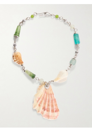TOHUM - Samsara Sterling Silver And Seashell Beaded Necklace - Green - One size
