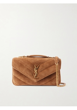 SAINT LAURENT - Lou Lou Small Suede Leather Shoulder Bag - Brown - One size