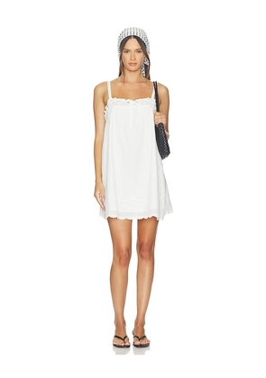 SPELL Vintage Petticoat Mini Dress in White. Size XS. Also in S, M, L, XL.