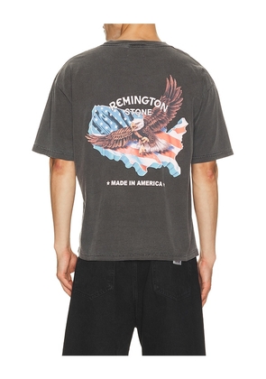 Remington Stone Eagle Tee in Black. Size S. Also in M, L, XL/1X, XXL/2X.