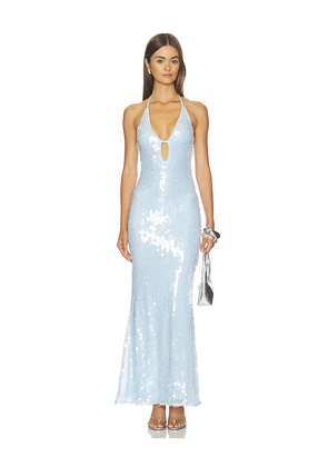superdown X Emma Rose Fia Maxi Dress in Baby Blue. Size XXS. Also in XS, S, M, L, XL.