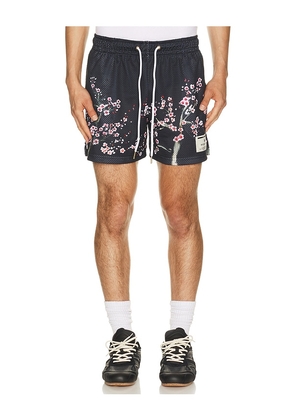 Ryoko Rain Cherry Blossom Shorts in Black. Size S. Also in M, L.