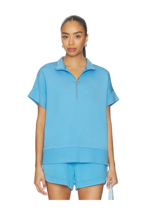 Varley Ritchie Short Sleeve Sweater in Blue. Size S. Also in XXS, XS, M, L, XL.