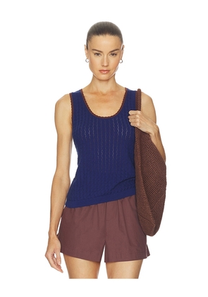 Varley Jocey Knit Top in Navy. Size S. Also in XXS, XS, M, L, XL.