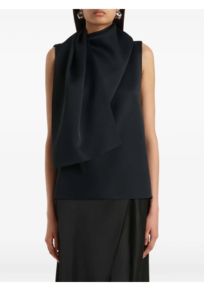 KHAITE Loe draped top - Black